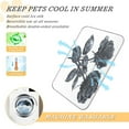 thumbnail image 5 of Pet Cooling Pad Foldable Self Cooling Mat Breathable Pet Cushion Sleep Pad for Dogs and Cats Two Black Roses S, 5 of 9