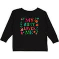 thumbnail image 3 of Inktastic My Aunt Loves Me Niece Boys or Girls Long Sleeve Toddler T-Shirt, 3 of 5