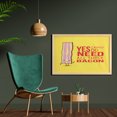 thumbnail image 2 of Saying Wall Art with Frame, Yes I Really Do Need All These Bacon Delicious Guest of Breakfast Art, Printed Fabric Poster for Bathroom Living Room, 35" x 23", Dark Coral, by Ambesonne, 2 of 2
