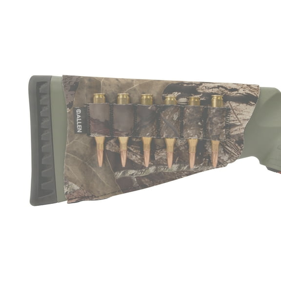 Allen Company Neoprene Stretch Buttstock Firearm Cartridge Holder, Black/Mossy Oak Break-Up Country Camo