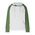 thumbnail image 4 of JIA JIA SHUANG Women's Casual Hoodies Lightweight Long Sleeve Drawstring Pullover Top Loose Color Block Sweatshirt with Pocket, 4 of 5