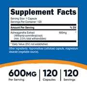 Nutricost Ashwagandha Herbal Supplement 600mg, 120 Capsules