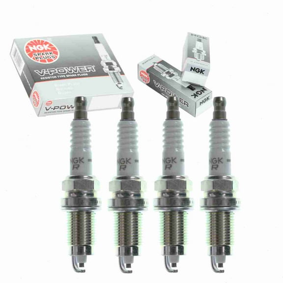 4 pc NGK V-Power Spark Plugs compatible with Jeep Cherokee 2.5L L4 1986-2000