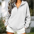 thumbnail image 2 of BUIGTTKLOP Hoodies for Women 1/4 Zip Hooded Sweatshirt Long Sleeve Shirts Comfy Fleece Pullover Tops 2026 Fashion Clothes, 2 of 8
