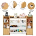 thumbnail image 6 of Homfa Kids Toy Organization Cubby Bookcase with 8 Bin, 2 Door Storage Organizer Bookshelf for Children Room Playroom, Natural, 6 of 7