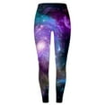 thumbnail image 4 of Arlun Leggings for Women Fashion Galaxy Starry Sky Printed High Waisted Yoga Pants Lightweight Soft Breathable Comfy Sports Fitness Casual Legging Blue4 S, 4 of 4