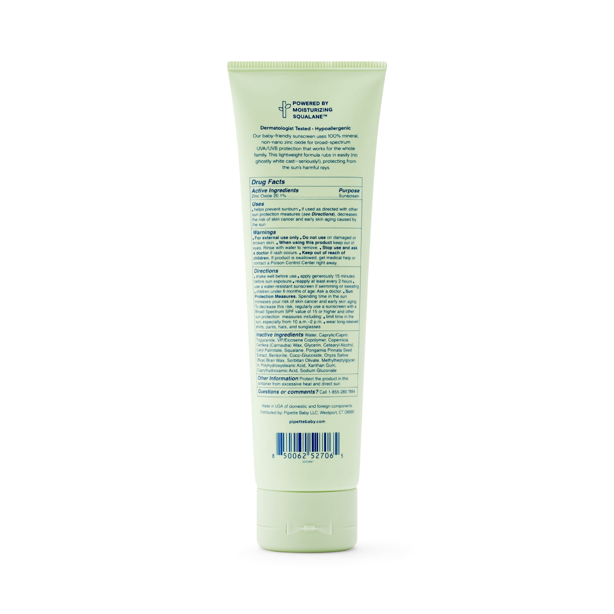 Pipette Mineral Sunscreen Lotion Broad Spectrum SPF 50 - 3 fl oz