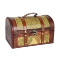 thumbnail image 3 of BESTYASH Antique Treasure Chest De Madera Marrón Para Almacenamiento Y Exhibición, 3 of 5
