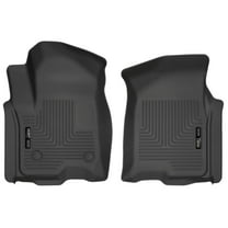 Husky Liners 13211 Weatherbeater Floor Mats Fit 2019-2025 Chevy Silverado/GMC Sierra 1500, 2500, 3500 Crew Cab/Double Cab w/ or w/o Carpeted Factory Storage Box Front 2 Pc Black