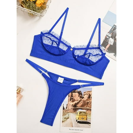 

See-Through Tulle 2 Pieces Lingerie Set
