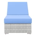 thumbnail image 6 of Modway Convene Rattan Weave Outdoor Patio Chaise in Light Gray/Light Blue, 6 of 8