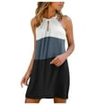 thumbnail image 2 of Robe d'Été Sans Manches Imprimée Mode Femme Mini Robe Noire TTG, 2 of 5