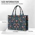 thumbnail image 3 of Large Capacity Tote Bag,Pioneer Flower Floral Print Pattern Handbag Fashion Luxury Tote Bag,15.7"x13"x 5.1" Inches,Laptop Compatible, 3 of 6