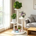 thumbnail image 5 of chaungfeng 3 Tier Plant Stand Indoor, Metal Wood Plant Stands for Indoor Plants Multiple, Corner Tiered Flower Plants Shelf Stand for Living Room Bedroom, 5 of 6