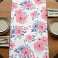 thumbnail image 5 of Table Runners 70 Inches Long Dress Scarves, Pink Watercolor Floral Farmhouse Coffee/Dining/Kitchen Table Decor, Holiday Table Runner, Spring Flower Abstract Art 13x70 Inch, 5 of 9