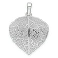 thumbnail image 4 of 925 Sterling Silver Leaf Pendant Charm, Diamond-Cut Botanical Jewelry for Women, 4 of 6
