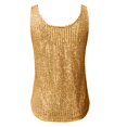thumbnail image 5 of GPOECD Dressy Tank Tops for Women Neck Sleeveless Top with Shiny Details for Parties and Night Out Camisoles for Women Gold,S, 5 of 6