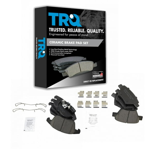 TRQ Front & Rear Ceramic Disc Brake Pad Kit for Volkswagen Passat New BFA20093