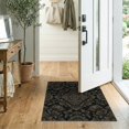 thumbnail image 2 of ODIKA 2'x3' Washable Accent Rug Pet Friendly, Bedside Mat Round Shaped Vintage Moody Decorative Border Solid Geometric for Bedroom, RV, 2 of 7