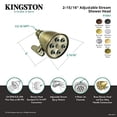 thumbnail image 3 of Kingston Brass K138A7 - Alcachofa De Ducha Estilo Victoriano (Latón Cepillado), 3 of 3