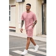 thumbnail image 3 of COOFANDY Men's 2 Pieces Cotton Linen Set Long Sleeve Henley Shirts Casual Beach Pants With Pockets Summer Yoga Outfits, 3 of 7