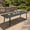 Black-116", variant on Pellebant 57" Square Aluminum Outdoor Patio Dining Table for 8, Weather-Resistant Sturdy with Umbrella Hole