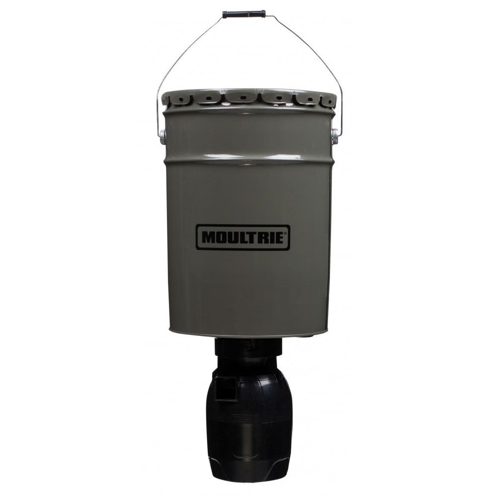Moultrie 13282 6.5 Gallon Directional Hanging Bucket Auto Timer Game Deer Feeder 