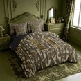 thumbnail image 2 of meiyoeat Camouflage Letter H 7-Piece King Bedding For Kids,Rustic Farmhouse Camouflage Hunting King Bed in a Bag For Men,Black Reversible, 2 of 7