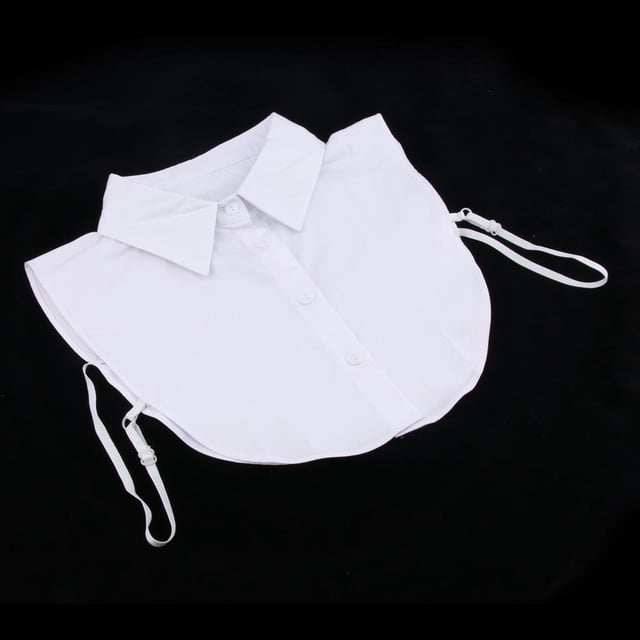 Cuello Falso Hugo Collar de Imitación Media Camisa Banda Blanco
