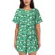 thumbnail image 1 of Balery Sheep Zzz Conjunto de Pijama para Mujer con Estampado, Dos Piezas de Manga Corta y Shorts, Ropa de Dormir Suave con Cuello Redondo y Bolsillos-Large, 1 of 6