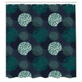 thumbnail image 2 of Ambesonne Abstract Shower Curtain, Animal Print Circles Lines, 69"Wx75"L, Dark Violet Blue and Green, 2 of 4