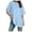 Blue, variant on Women Classic Crew Neck Short Sleeve T Shirt Basic Casual Top Loose Fit Plus Size Solid Color Tee Summer Tops For Women Blue