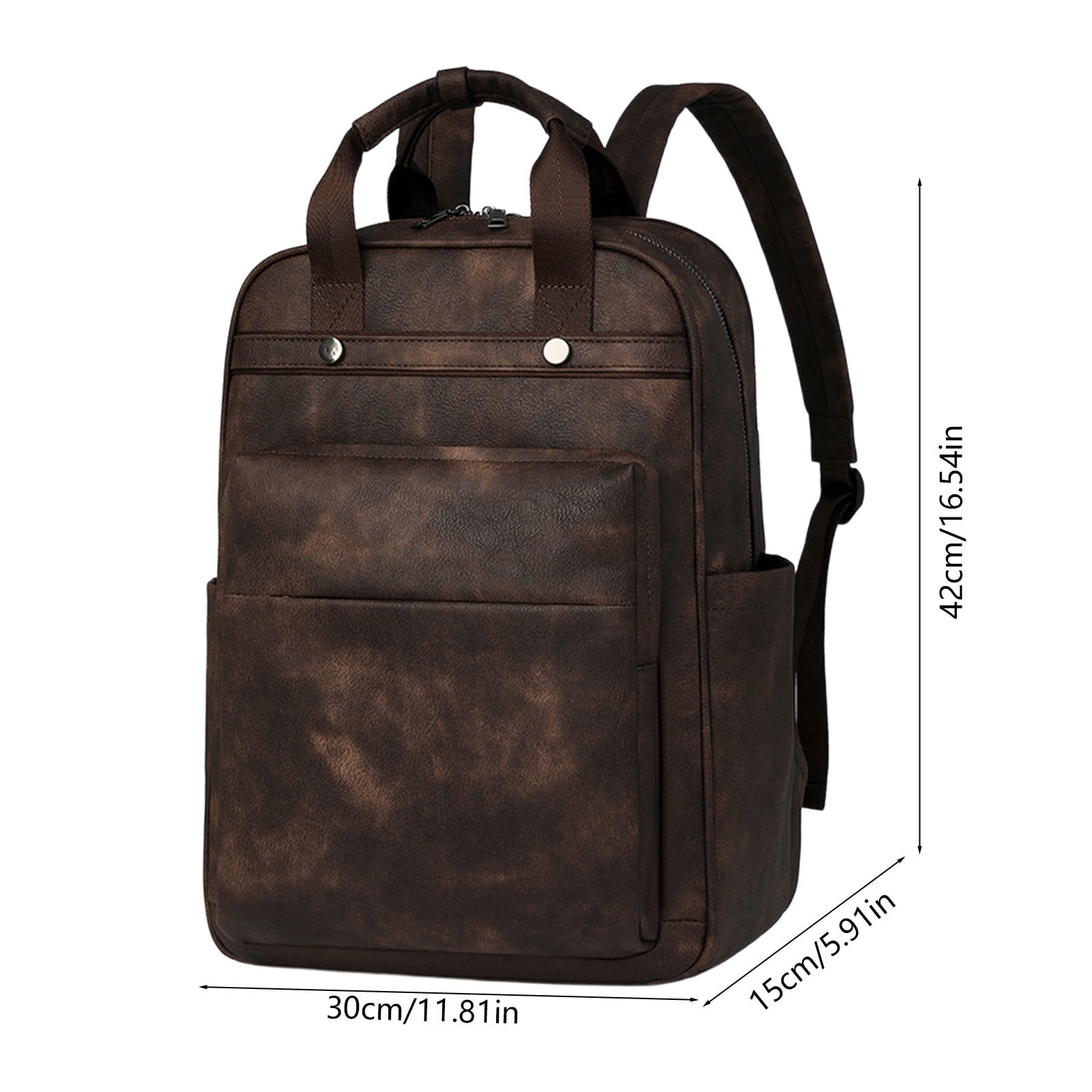 Large Capacity Backpack for Women, Fashion PU Leather Backpack for Commuting, Multi-Functional Travel Backpack, Waterproof Daypack with Padded Straps, Stylish Organizational Carryall Backpack