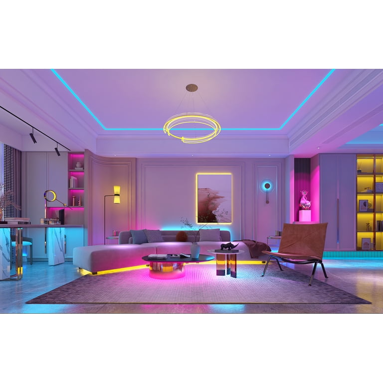 Easeking 32.8ft LED Strip Lights For Bedroom – 2 Rolls Of 16.4ft, 300 LEDs, 24V RGB With IR Remote, Music Sync, Non-Waterproof – Room, Party, Home Decoration