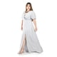 thumbnail image 2 of Vestido largo con abertura Roman Fashion / Tallas Extras, 2010 (Gris) gris 38, 2 of 6