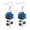 D, variant on Romantic 2D Flat Rose Forest Flower Earrings Retro Art Earrings I4K9