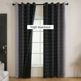 thumbnail image 4 of Leodye Blackout Curtains for Bedroom，Ombre Room Darkening Curtains for Living Room Grommet Window Curtains 63x52 Inches ,thermal Insulated Gradient Drapes, 4 of 6