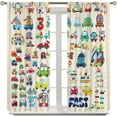 thumbnail image 5 of Kids Car Curtains for Bedroom,Cartoon Style Fun Graffiti Colorful Cars Print Blackout Rod Pocket Window Treatments Drapes for Bedroom Living Room Home Decor42x54in, 5 of 6
