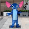 thumbnail image 5 of Disfraz de mascota azul de Lilo y Stitch, personaje de dibujos animados de Disney, disfraz de cosplay, fiesta de cumpleaños, carnaval, accesorios de actuación, 5 of 5