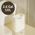 thumbnail image 7 of Motion Sensor Adsorption Bag Bathroom Metal Trash Can with Lid and Wheels, 10L/2.6gal Automatic Removable Slim Electric Narrow Waste Basket for Near Desk Office, Bedroom, Kitchen, Rv, White, 7 of 7