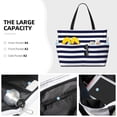 thumbnail image 3 of Fotbe Navy Blue And White Stripes Bolsa de Viaje para Playa - Resistente al Agua, Bolsa Tote de Gran Capacidad y Ligera con 7 Bolsillos para Mujeres y Hombres, 3 of 7