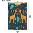 thumbnail image 3 of 12.5"x9" Cartoon Giraffes Clipboards, Standard A4 Letter Size Nursing Clipboard with Low Profile Metal Clip Decorative Clip Board for Office Supplies,Silver, 3 of 7