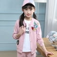 thumbnail image 1 of Kids Clothes Set Woodpecker Printed Long Sleeve Jacket & Pants for Girls, 1 of 5