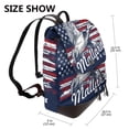 thumbnail image 2 of Sikiie Mallard Duck With American Flag Women Genuine Leather Backpack Fashion Rucksack Daypack Leather Casual Travel Backpacks for Women, 2 of 4