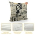 thumbnail image 4 of JEUXUS  Throw Pillow Cover French Script Decorative Pillow Case Paris Home Decor Square, 4 of 5