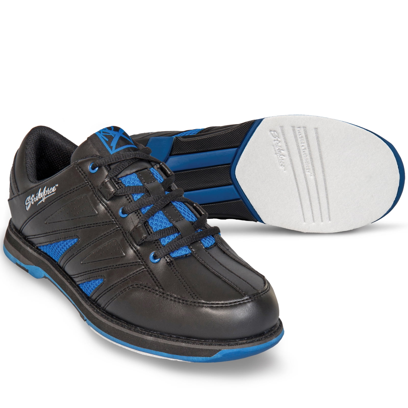 Mens KR Strikeforce WARRIOR Bowling Shoes Black/Blue Size 8 1/2 