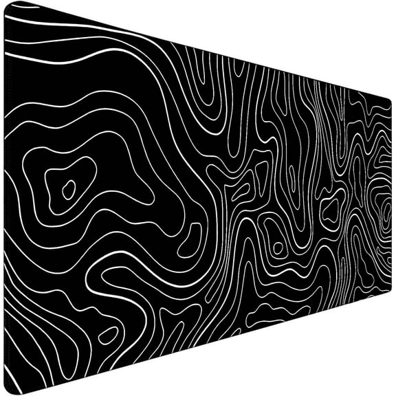 Large Mouse Pad, Big Desk Mat Large Office Desk Pad, Durable Extended Mouse Mat 31.5"x15.7" Mousepad with Non-Slip Rubber Base & Stitched Edge for Home Office Work, White Line