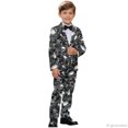 thumbnail image 4 of Whosucclay Polyester Football Doodle Print Boys Outfit for School Wedding, 2 Pieces Boys Suit Single Button Non-Stretch Durable, 4 of 10