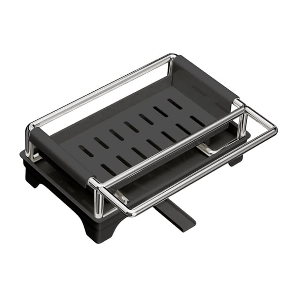 Soporte para esponja para fregadero de cocina, escurridor de paños de cocina, artículos esenciales de almacenamiento resistentes para baño Gris oscuro