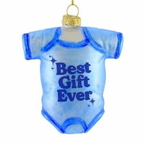 Cody Foster 3.75In Best Gift Ever Blue, Glass, Blue Baby Onesie Ornament Gl426b